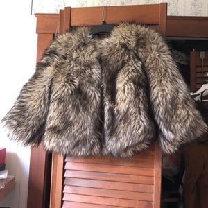 Michael kors fur cropped coat